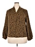 Fun2Fun 100% Polyester Animal Print Brown Long Sleeve Blouse Size XXL - photo 1
