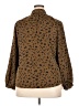 Fun2Fun 100% Polyester Animal Print Brown Long Sleeve Blouse Size XXL - photo 2