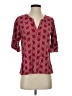 Escapada Burgundy Short Sleeve Blouse Size XS - photo 1
