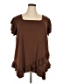 Assorted Brands Brown Short Sleeve Top Size XXXL - photo 1