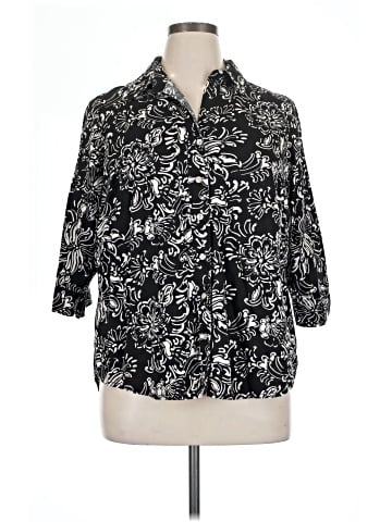 Jones & Co 3/4 Sleeve Button-Down Shirt (view 1)