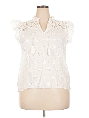 Aqua Short Sleeve Blouse (view 1)