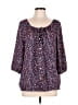 Ann Taylor 100% Polyester Blue 3/4 Sleeve Blouse Size L - photo 1