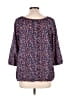 Ann Taylor 100% Polyester Blue 3/4 Sleeve Blouse Size L - photo 2