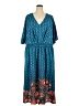BLOOMCHIC Paisley Teal Casual Dress Size 30 - photo 1