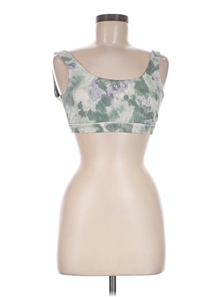 Pre-owned Manduka Tank Top Green Strapless Neckline Tops