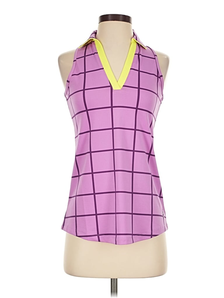Pre-owned Jofit Tank Top Purple Halter Neckline Tops