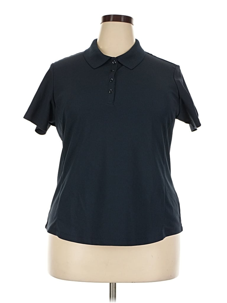 Pre-owned Greg Norman Short Sleeve Polo Shirt In Blue