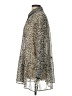 H&M 100% Polyester Animal Print Silver Long Sleeve Blouse Size 12 - photo 5