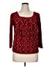 Rafaella Red 3/4 Sleeve Top Size XL - photo 1