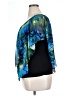 Signature Studio 100% Polyester Blue Short Sleeve Blouse Size XL - photo 5