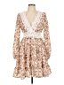 Shein 100% Polyester Floral Ivory Cocktail Dress Size L - photo 1