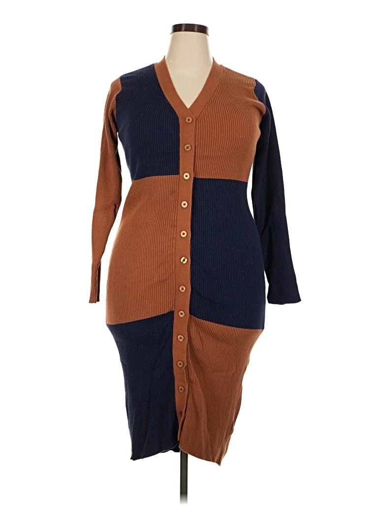 Pre-owned Eloquii Casual Dress In Brown
