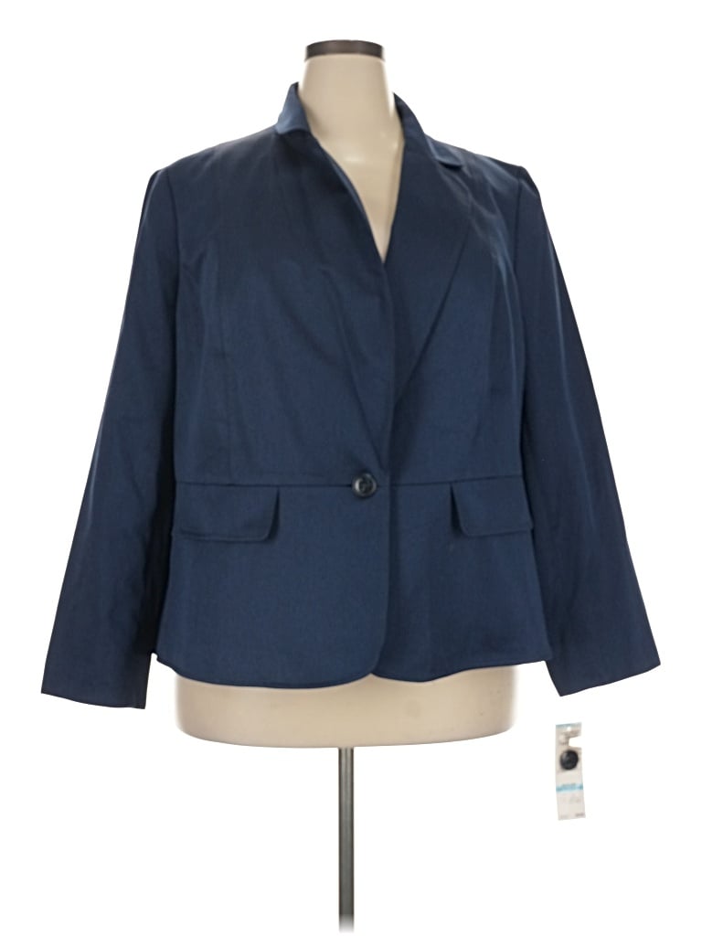 Pre-owned Evan Picone Blazer Jacket In Blue