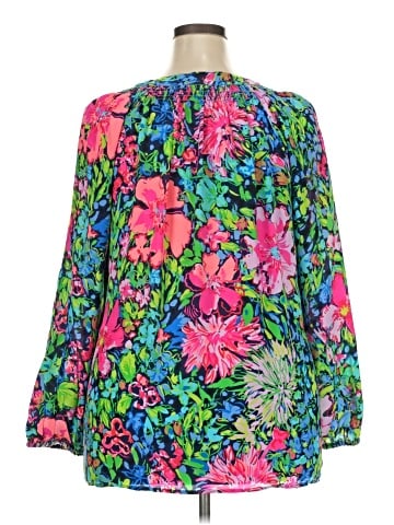 Lilly Pulitzer Long Sleeve Silk Top (view 2)