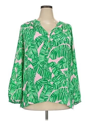 Lilly Pulitzer Long Sleeve Silk Top (view 1)