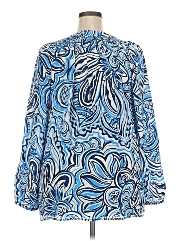 Lilly Pulitzer Long Sleeve Silk Top (view 2)