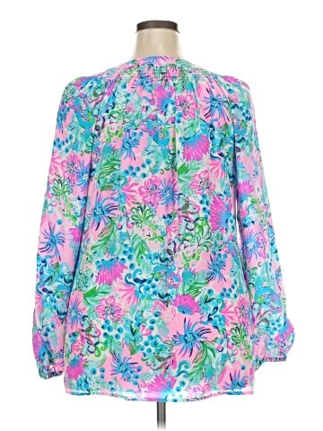 Lilly Pulitzer Long Sleeve Silk Top (view 2)