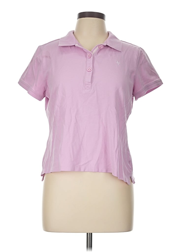 Pre-owned Sigrid Olsen Short Sleeve Polo Shirt In Pink