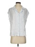 Splendid Stripes Silver Sleeveless Button-Down Shirt Size S - photo 1