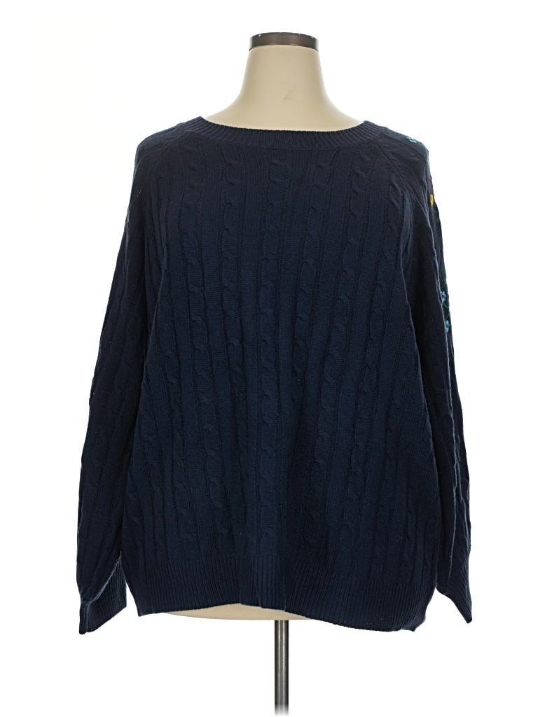 Pre-owned Bloomchic Pullover Sweater In Blue