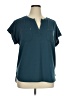 Cupio Teal Short Sleeve Henley Size XL - photo 1