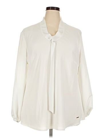 Anne Klein Long Sleeve Polo (view 1)