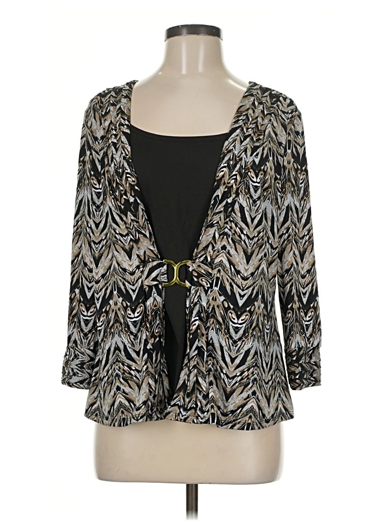 Pre-owned Robert Louis 3/4 Sleeve Blouse In Black