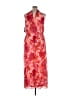 MSK 100% Polyester Floral Red Pink Cocktail Dress Size 14 - photo 2