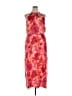 MSK 100% Polyester Floral Red Pink Cocktail Dress Size 14 - photo 1