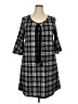 Espresso Plaid Black Casual Dress Size 2X - photo 1