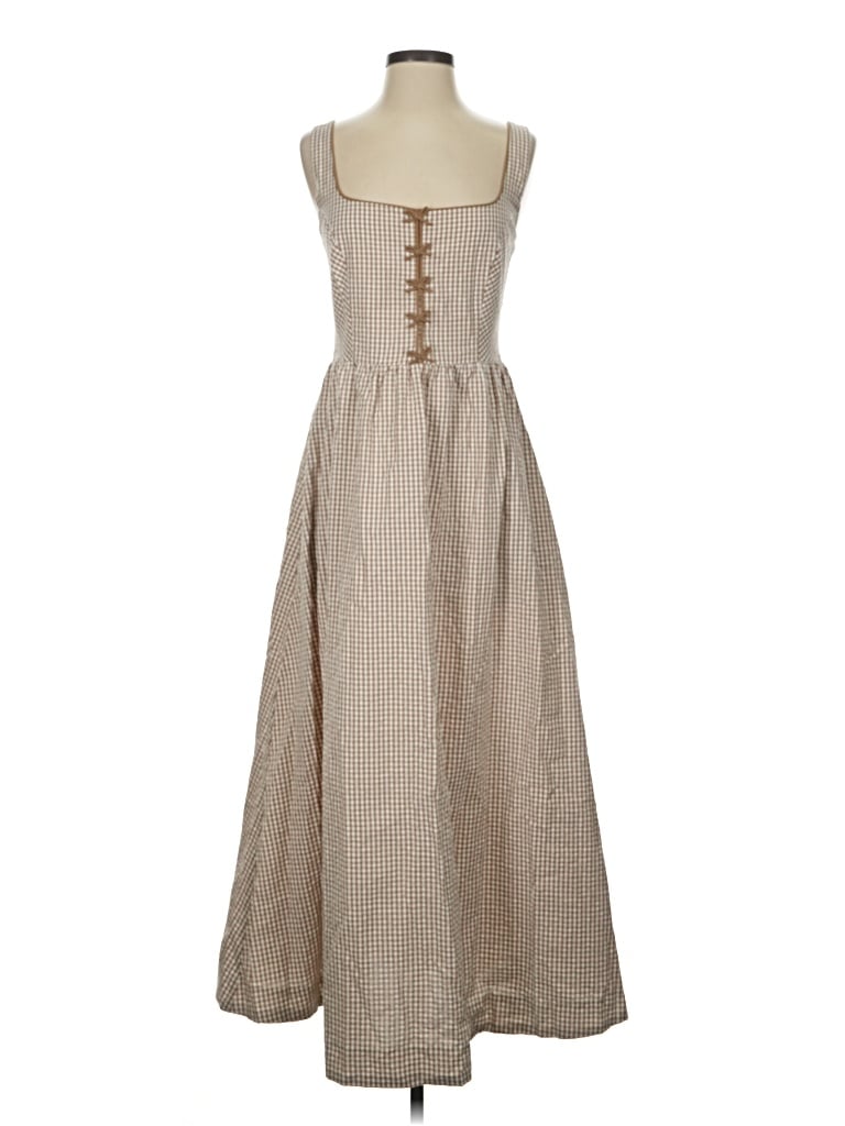 Pre-owned Caroline Constas Casual Dress In Tan