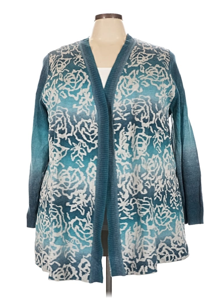 Pre-owned Catherines Cardigan Sweater In Teal
