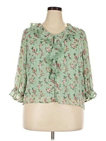 LC Lauren Conrad 3/4 Sleeve Blouse (view 1)