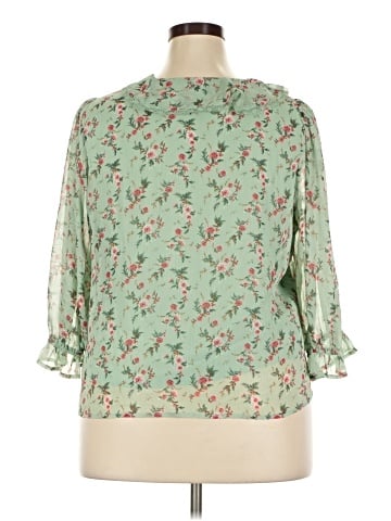 LC Lauren Conrad 3/4 Sleeve Blouse (view 2)