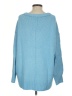 Free People Solid Blue Pullover Sweater Size S - photo 2