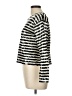 Adrienne Vittadini 100% Cotton Stripes Silver Pullover Sweater Size L - photo 5