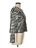 Adrienne Vittadini 100% Cotton Stripes Silver Pullover Sweater Size L - photo 4