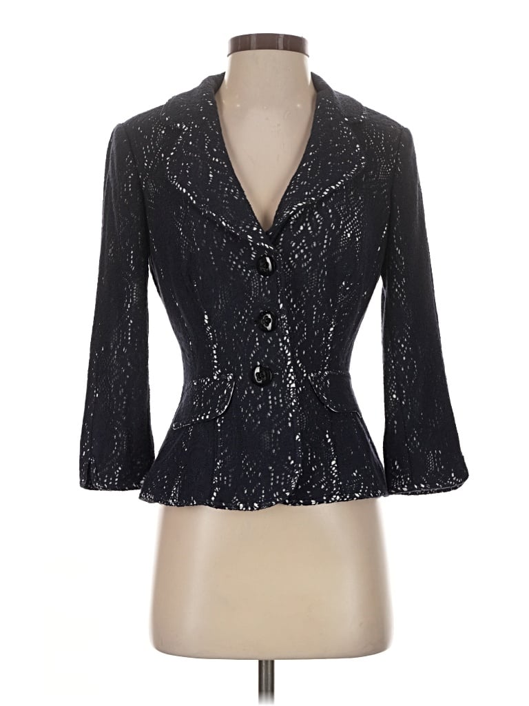 Pre-owned Kay Unger Blazer Jacket In Black