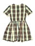 Crewcuts 100% Polyester Plaid Black Tan Dress Size 14 - photo 2