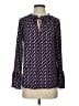 MICHAEL Michael Kors Blue Purple Long Sleeve Blouse Size S - photo 1
