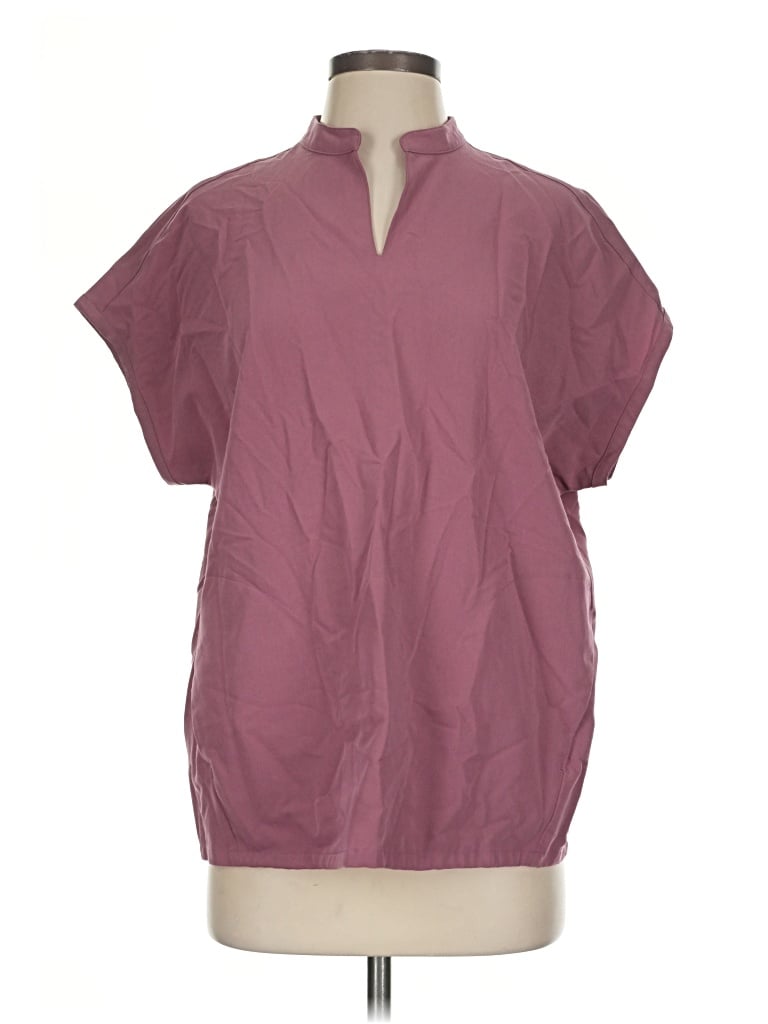 Pre-owned Mandala Short Sleeve Turtleneck In Burgundy