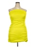 Meshki Solid Yellow Cocktail Dress Size 3XL - photo 1