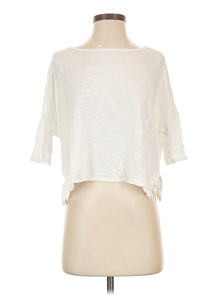 Pre-owned Joie 3/4 Sleeve T-shirt In Ivory