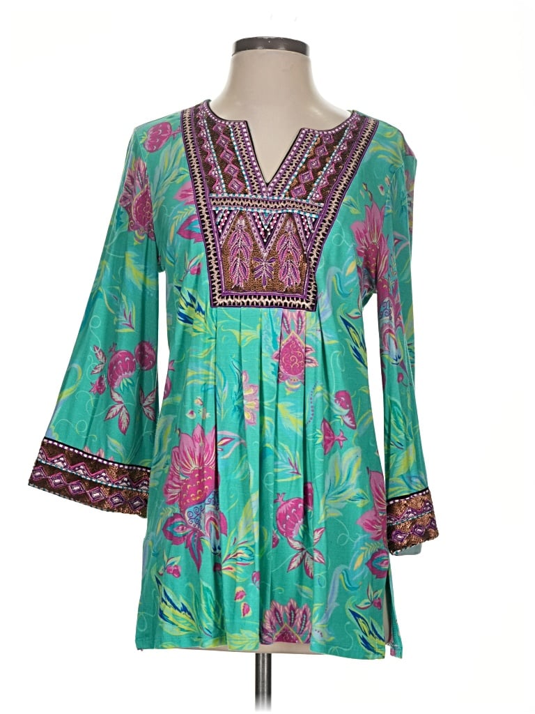Pre-owned Soft Surroundings Kimono In Teal