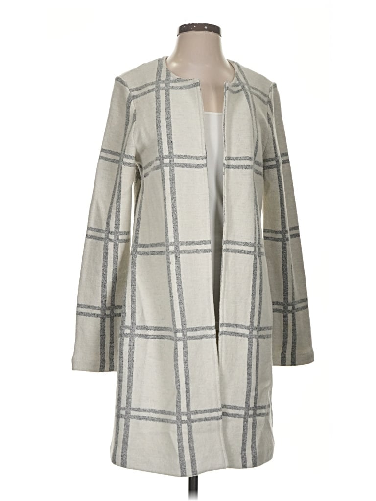 Pre-owned Adrienne Vittadini Coat In Ivory