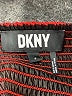 DKNY 100% Polyester Graphic Marled Ombre Tie-dye Red Orange 3/4 Sleeve Blouse Size S - photo 7