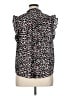 Ann Taylor LOFT 100% Polyester Animal Print Black Sleeveless Blouse Size XL - photo 2