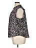 Ann Taylor LOFT 100% Polyester Animal Print Black Sleeveless Blouse Size XL - photo 5