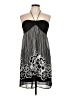 Connected Apparel 100% Polyester Graphic Black Cocktail Dress Size 10 - photo 1